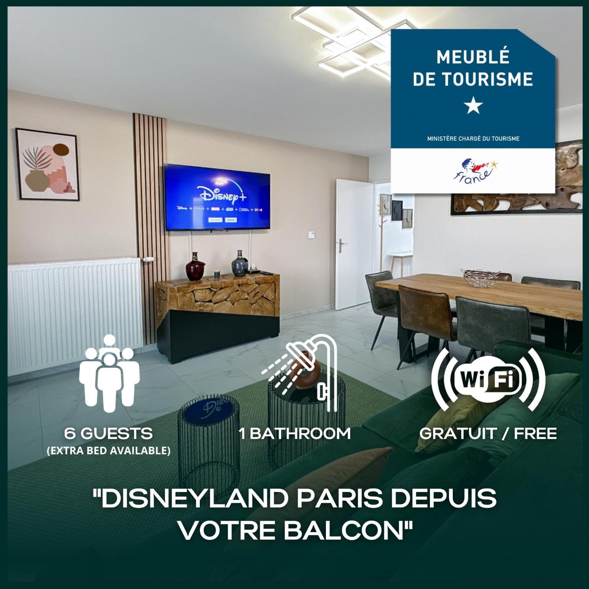 Le Chessy Disney - Logement Pour 6 A Disneyland Paris Avec Vue Sur Le Feu D Artifice المظهر الخارجي الصورة